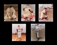 A Group of 10 Hall of Fame Signed Autograph Photos Including Hank Aaron and Ted Williams (Beckett Authentication Services BAS Certified)