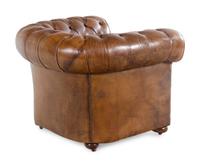 A Leather Upholstered Chesterfield Armchair
