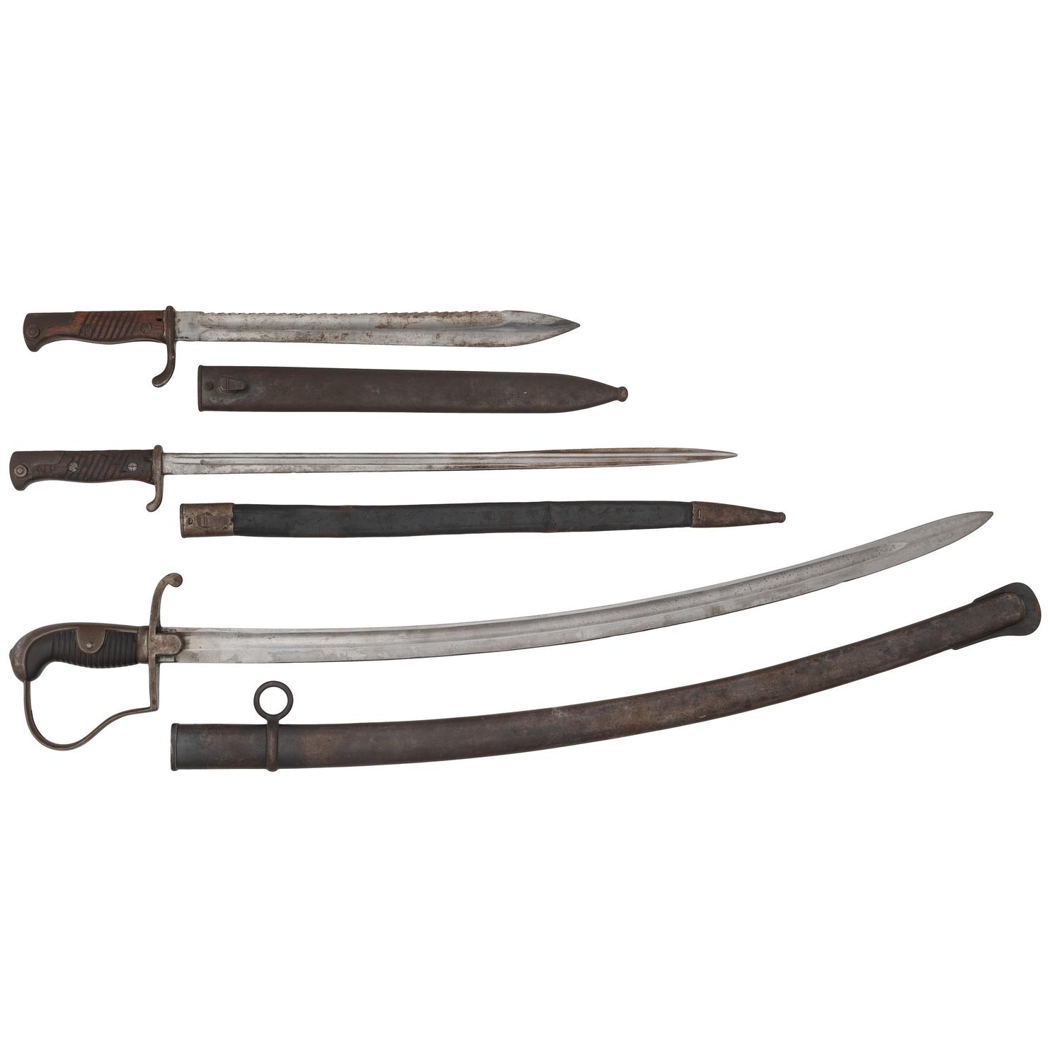 Imperial German Cavalry Saber with two Mauser Bayonets