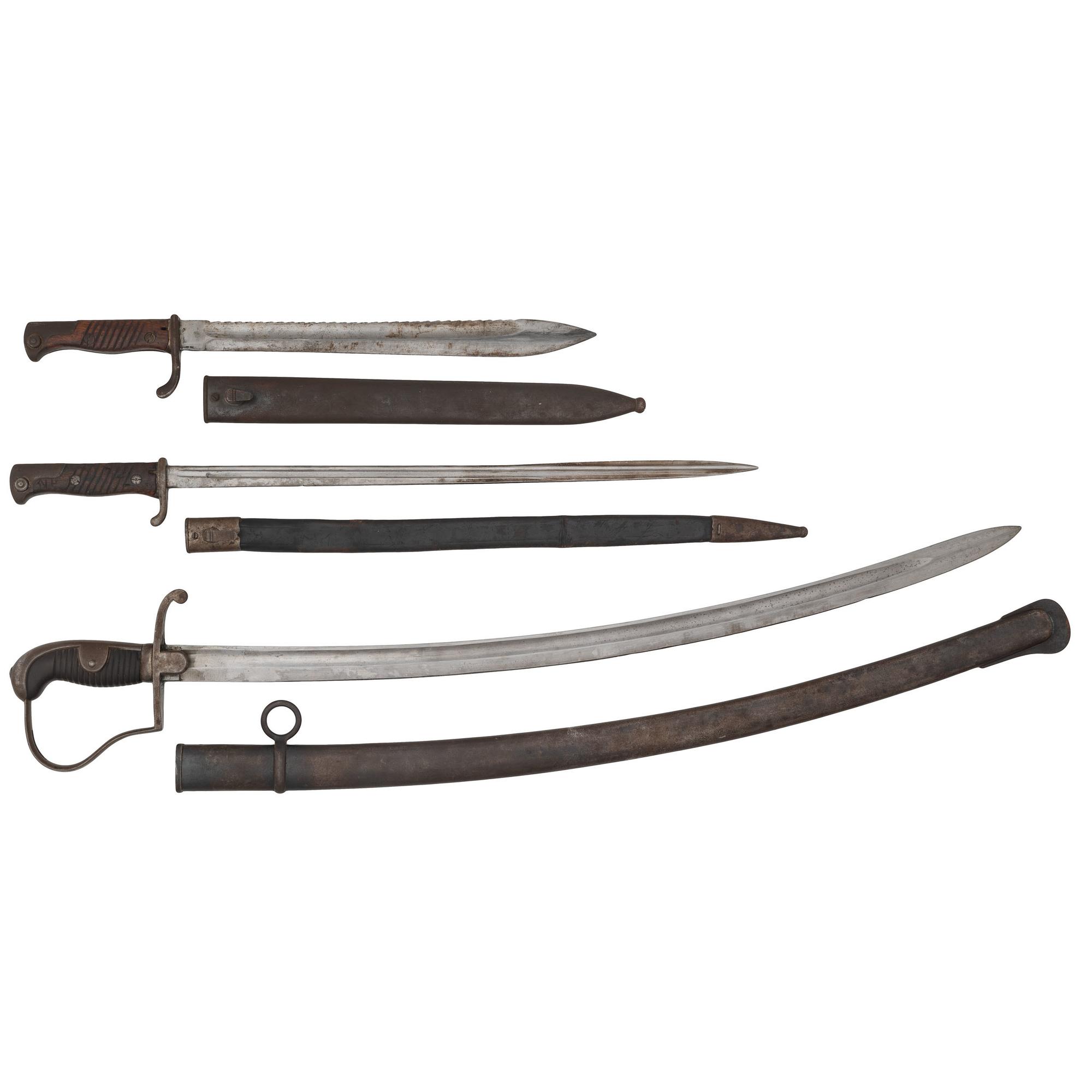 Imperial German Cavalry Saber with two Mauser Bayonets