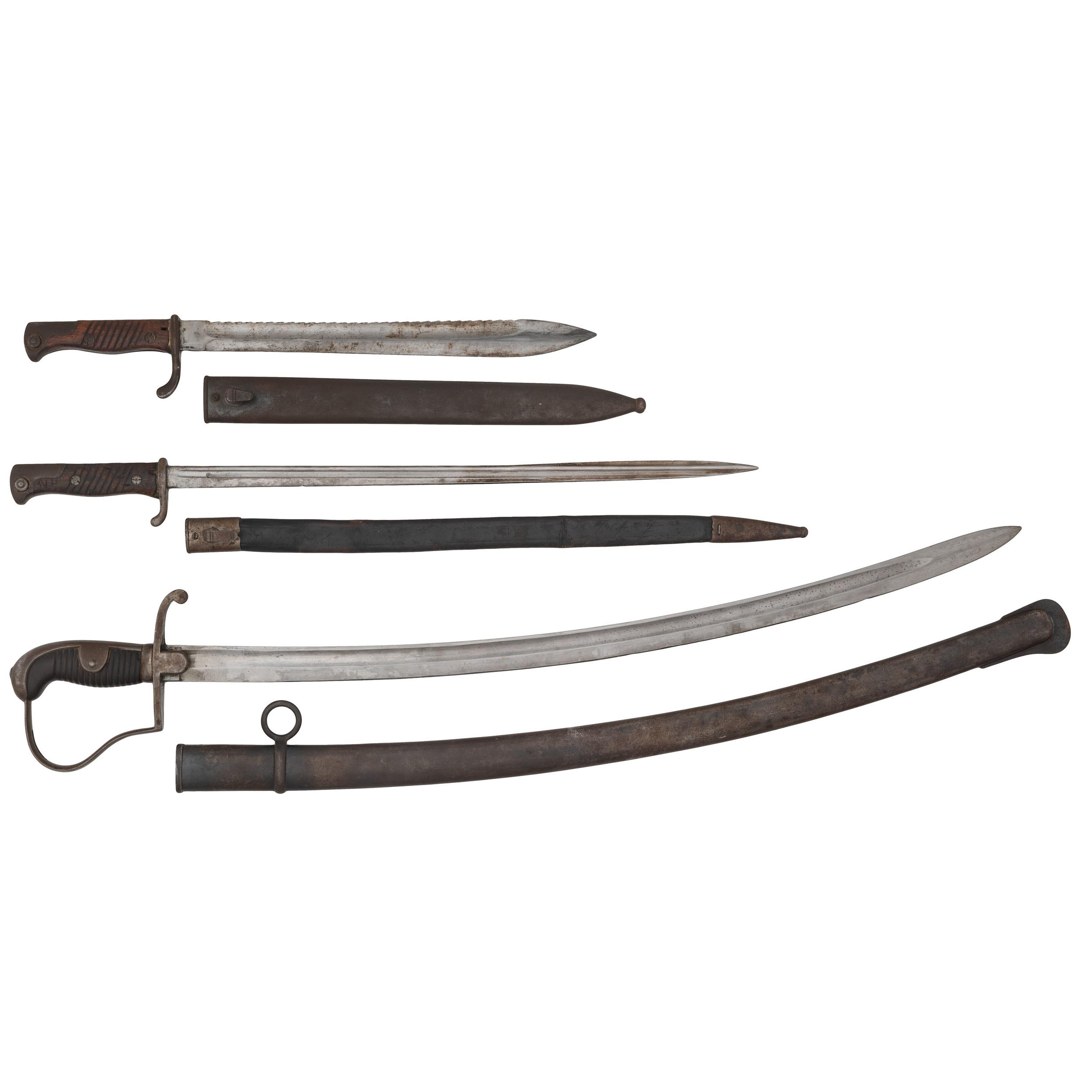 Imperial German Cavalry Saber with two Mauser Bayonets