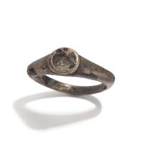 A Roman Silver Finger Ring with a Portrait Bust of a Woman