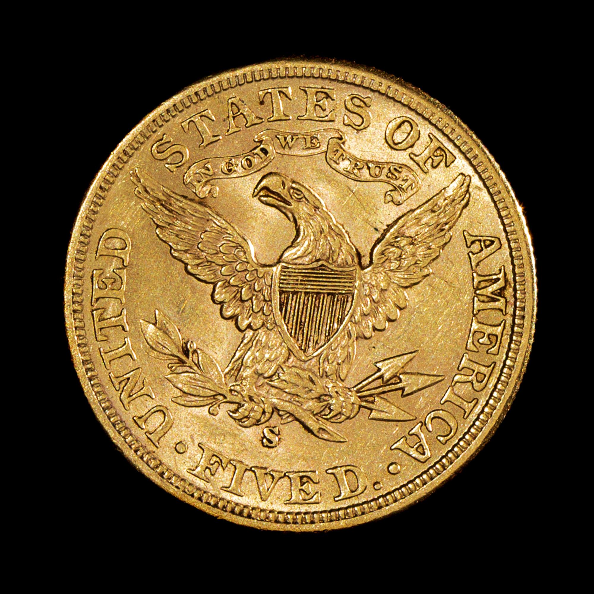 A United States 1885-S Liberty Head $5 Gold Coin
