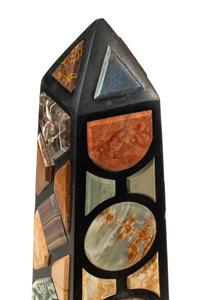 A Pair of Grand Tour Style Specimen Marble Obelisks
