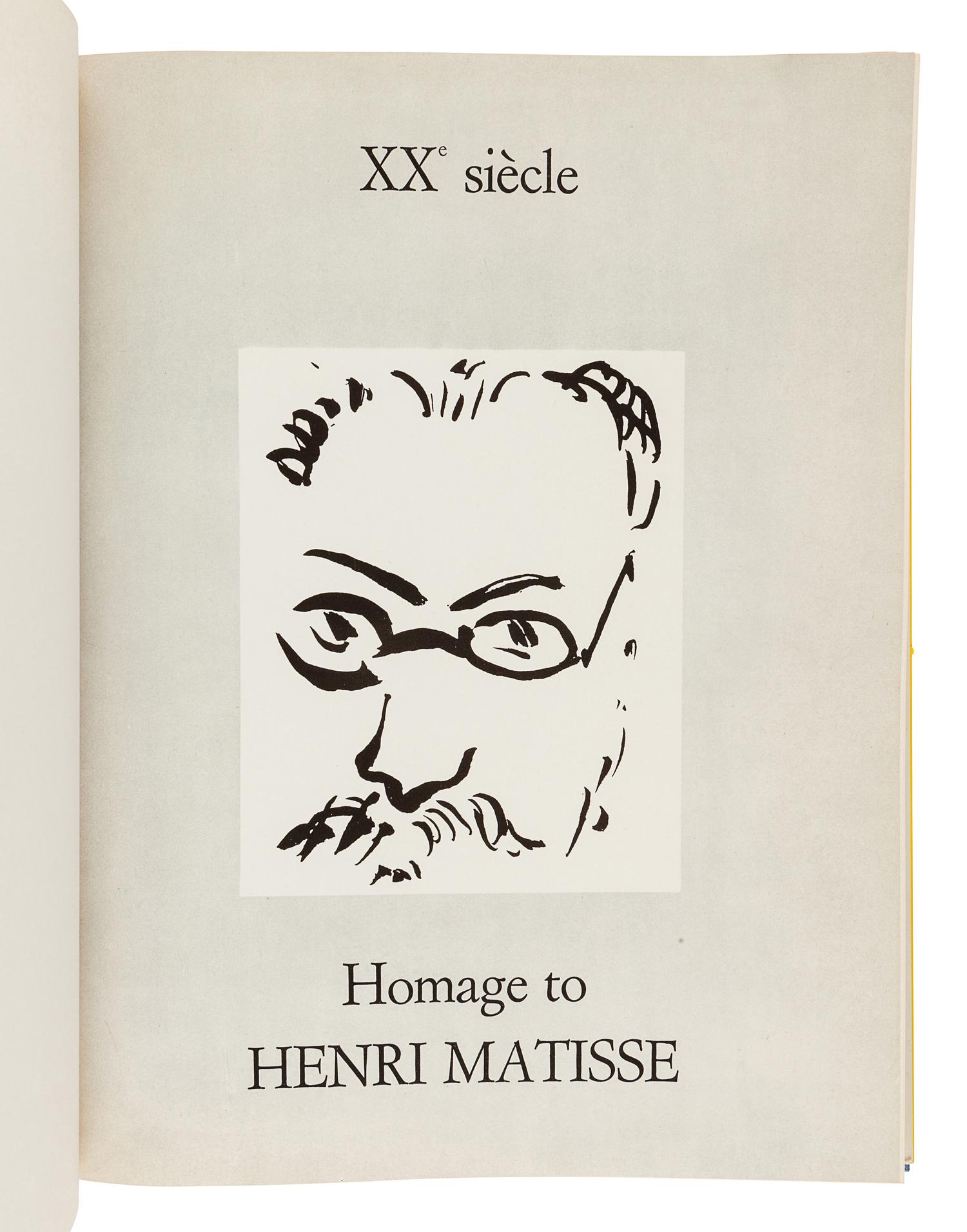 MATISSE, Henri (1869-1954). Homage to Henri Matisse. New York: Tudor Publishing, 1970.