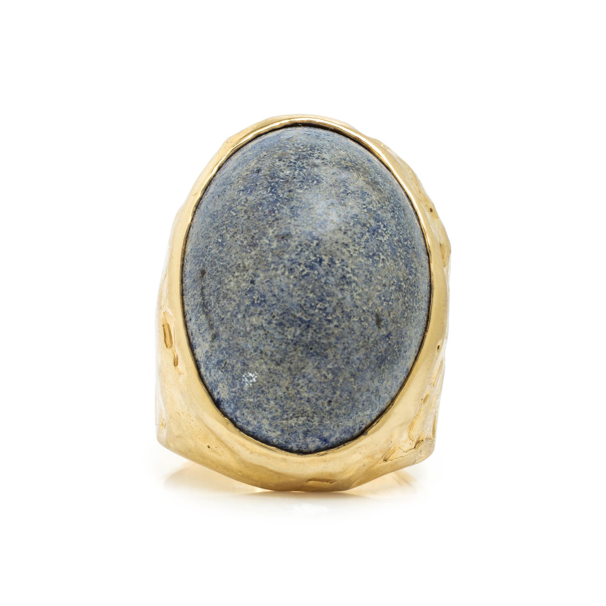 Yellow Gold and Sodalite Ring