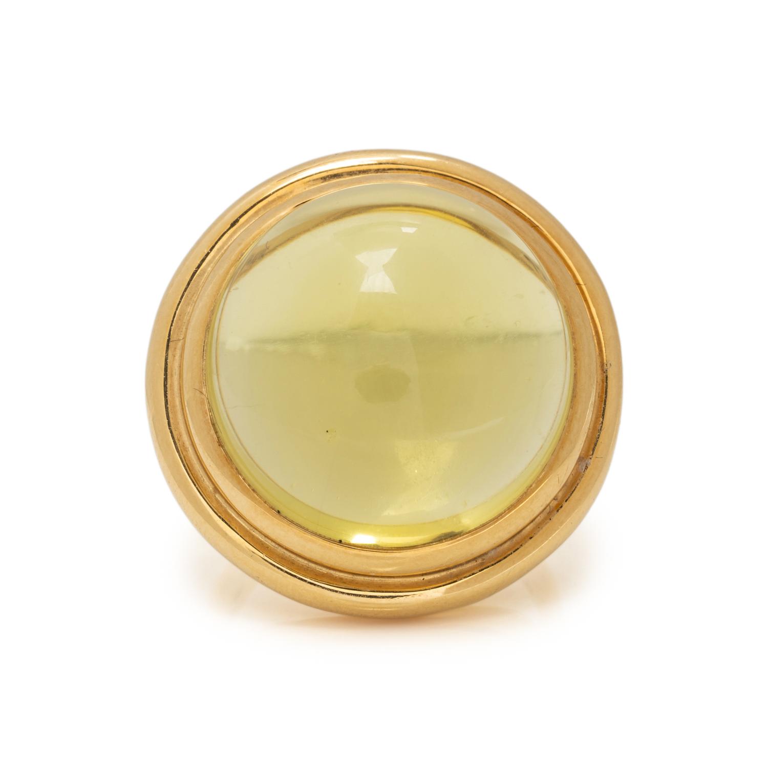 TIFFANY & CO., PALOMA PICASSO, YELLOW GOLD AND HELIODOR RING
