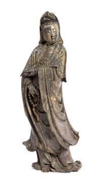 A Large Soapstone Figure of Guanyin 18TH/19TH CENTURY Height 20 inches. — 18TH/19TH CENTURY