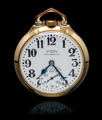 A 10 Karat Gold Filled 60 Hour Bunn Special 163A Open Face Pocket Watch, Illinois Watch Co., Circa 1932,