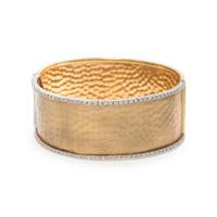 YELLOW GOLD AND DIAMOND BANGLE BRACELET