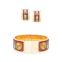 HERMÈS, BANGLE AND EARCLIPS