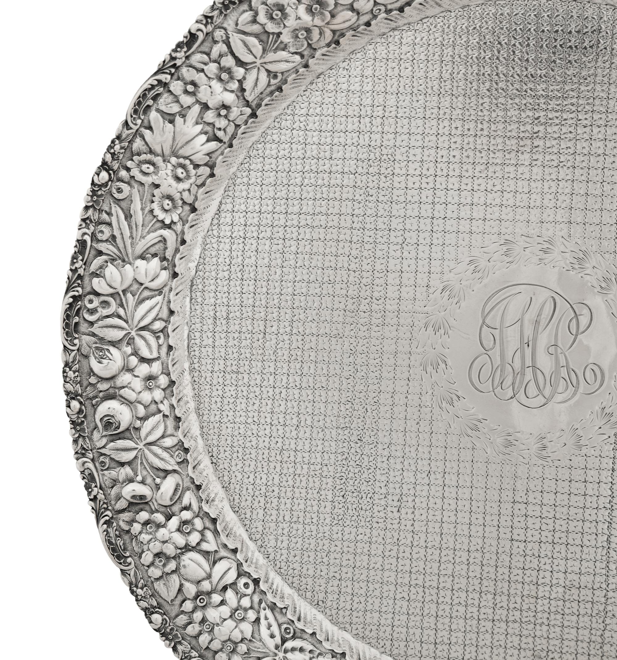 An American Silver Repoussé Tray