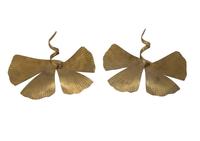A Pair of Marc Bankowsky Bronze Ginko Candlesticks