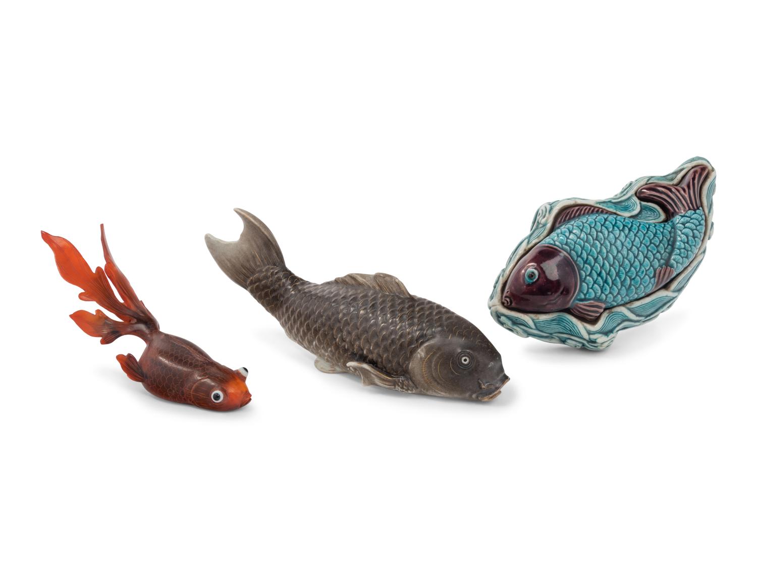 Three Chinese Figures of Fish