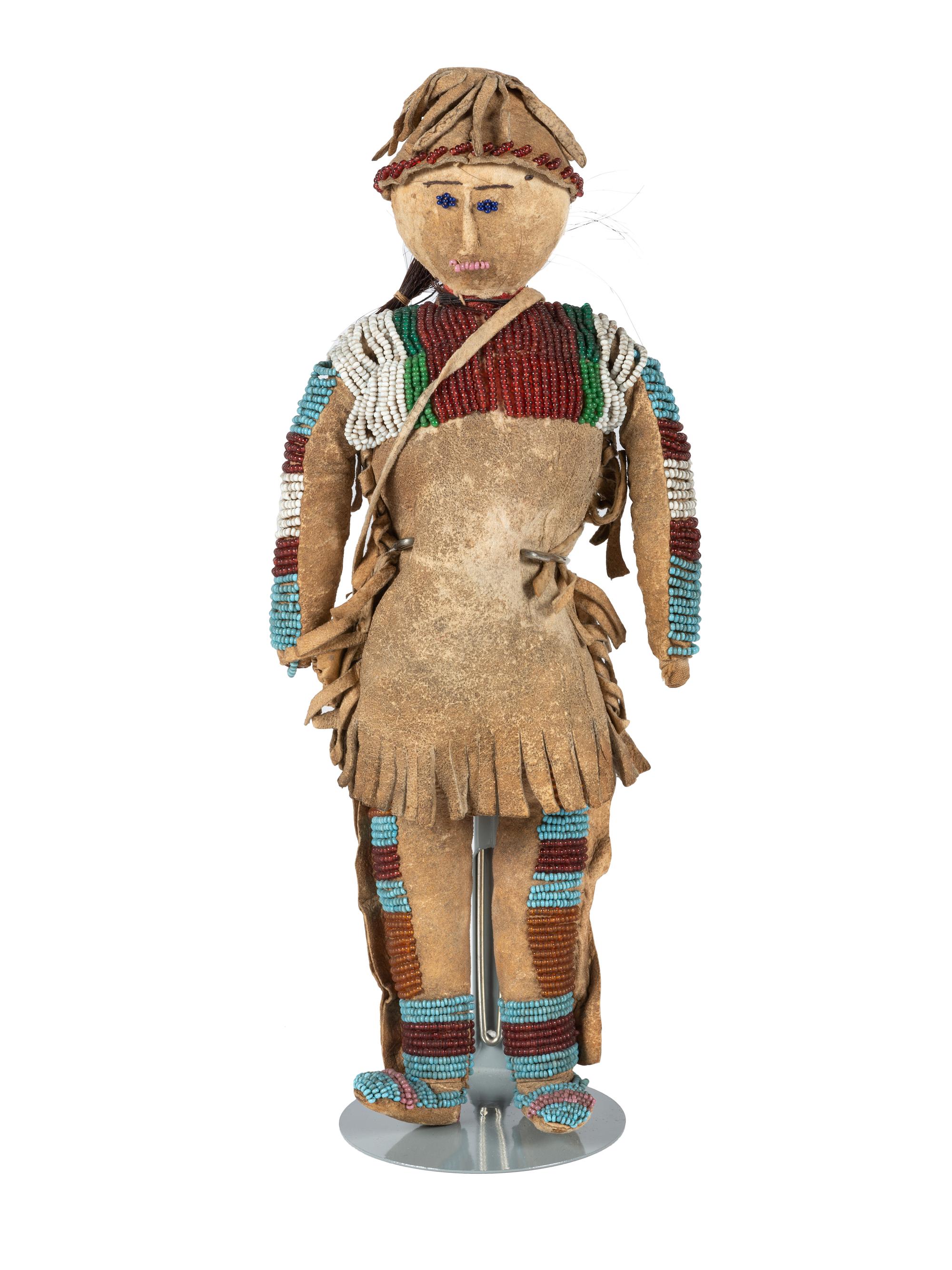 Northern Plains Beaded Hide Doll