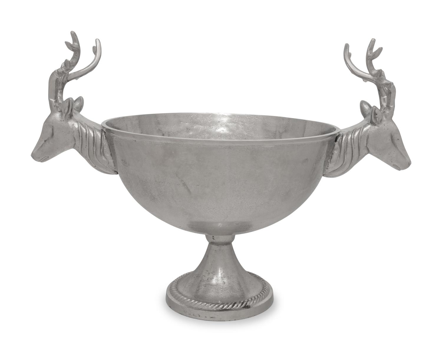 Three Stag-Theme Cast Metal Bottle Coolers