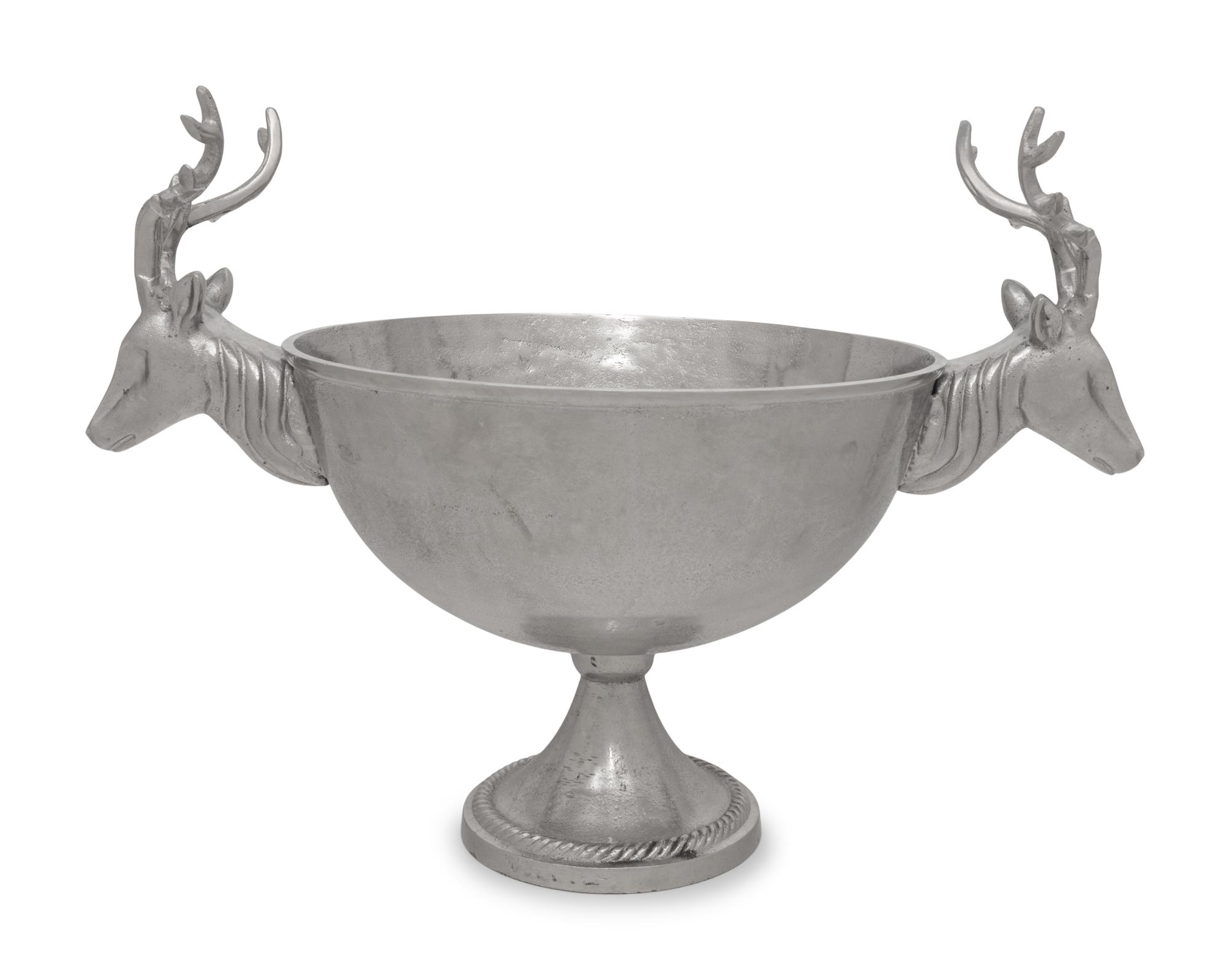 Three Stag-Theme Cast Metal Bottle Coolers