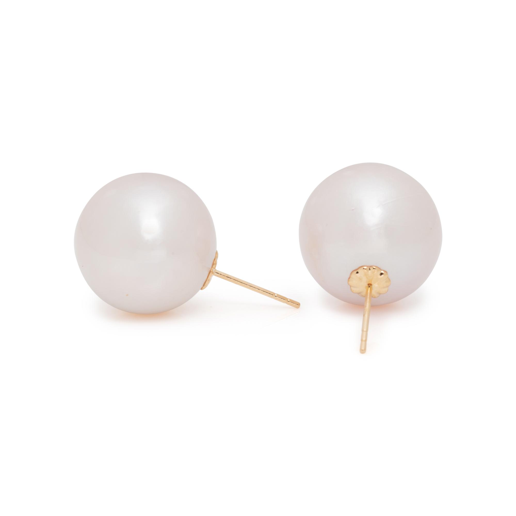 CULTURED SOUTH SEA PEARL STUD EARRINGS