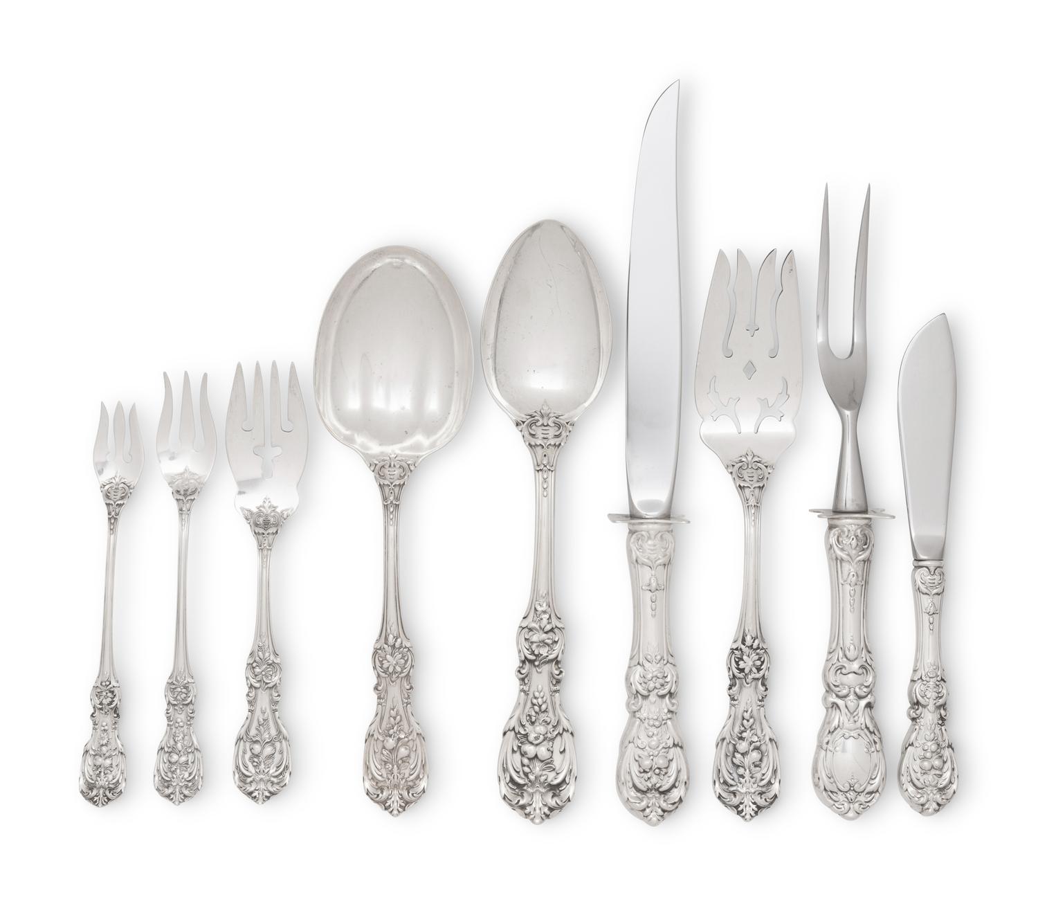 A Reed and Barton Francis I Silver Flatware Service