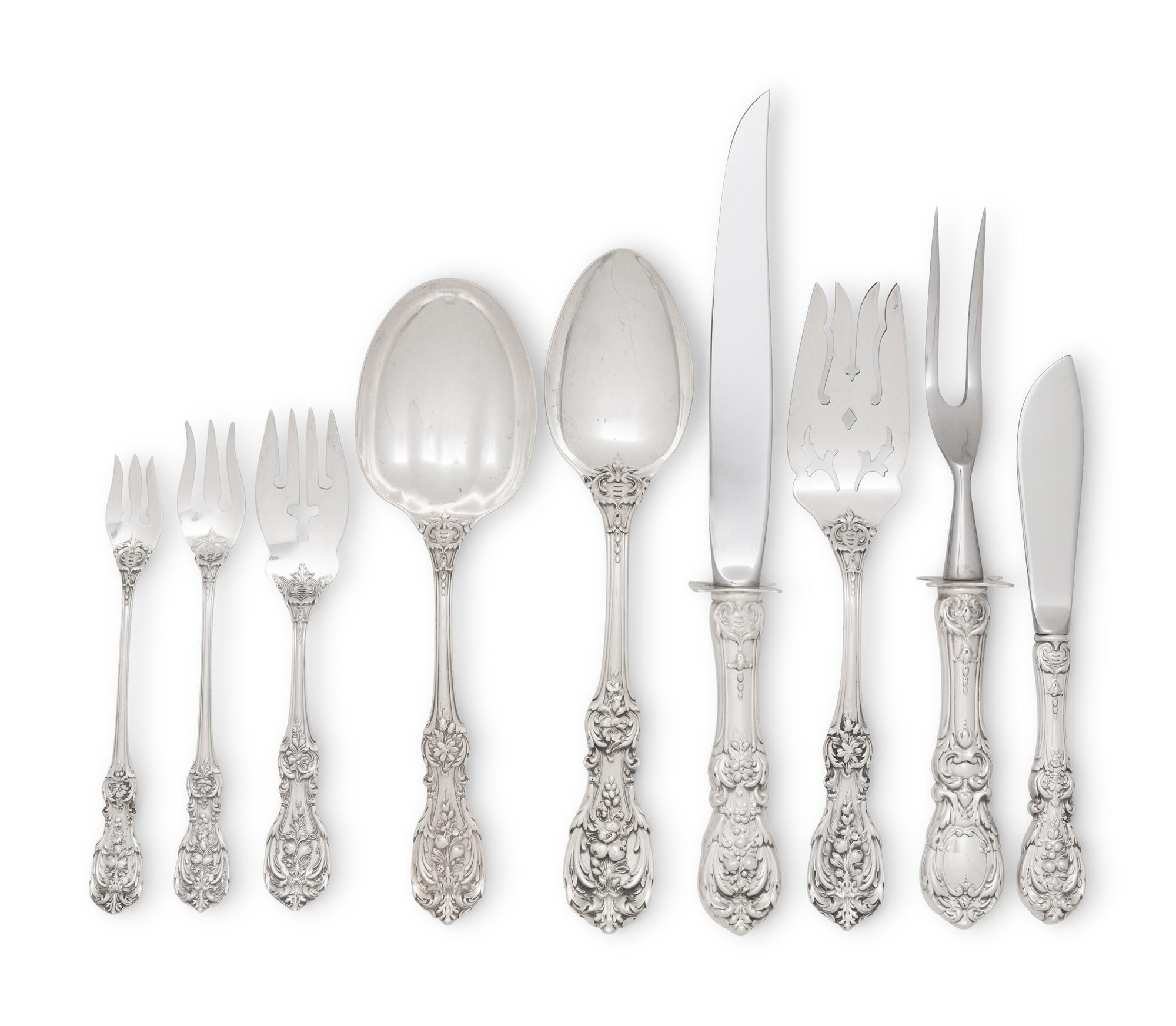 A Reed and Barton Francis I Silver Flatware Service