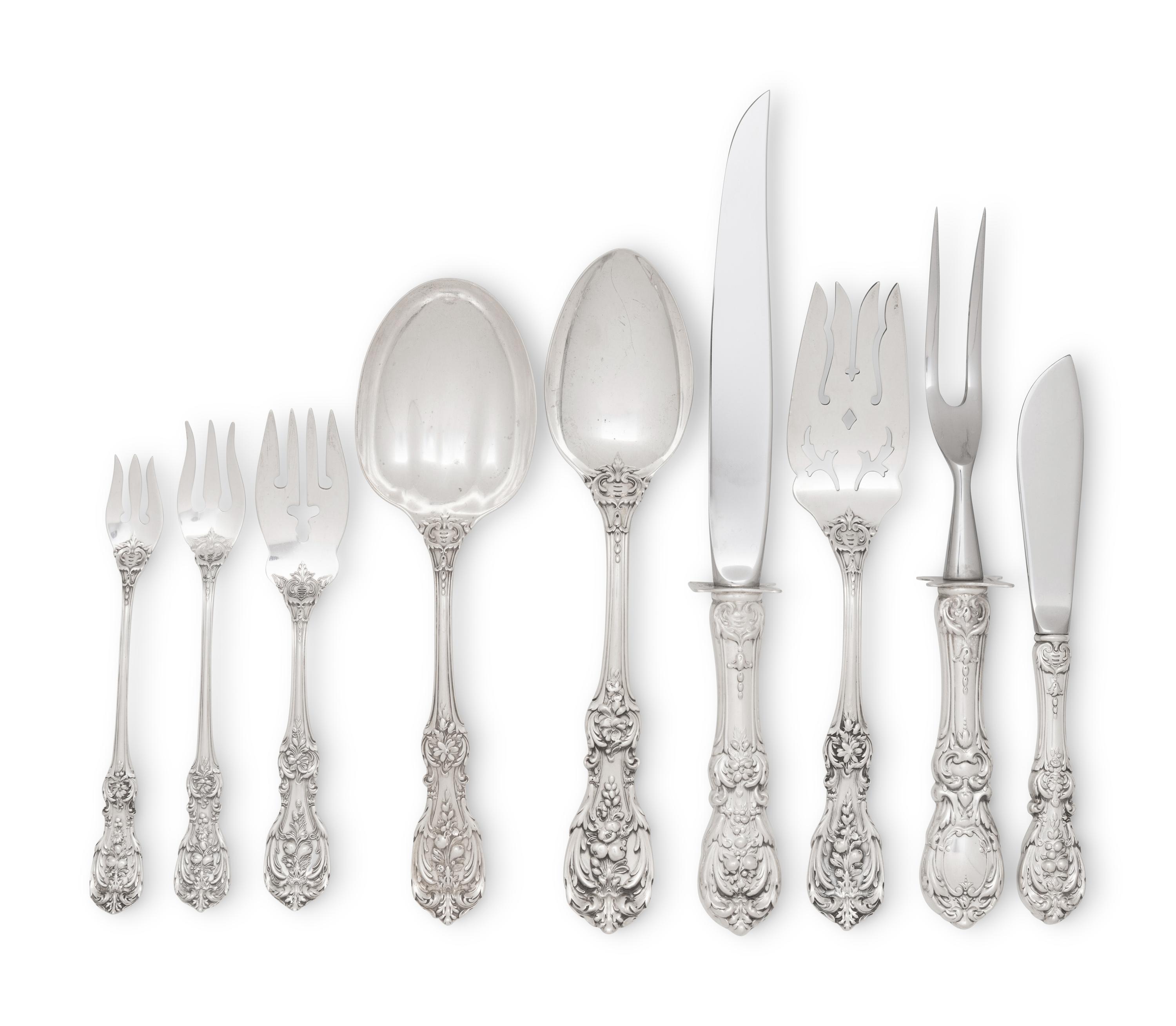 A Reed and Barton Francis I Silver Flatware Service