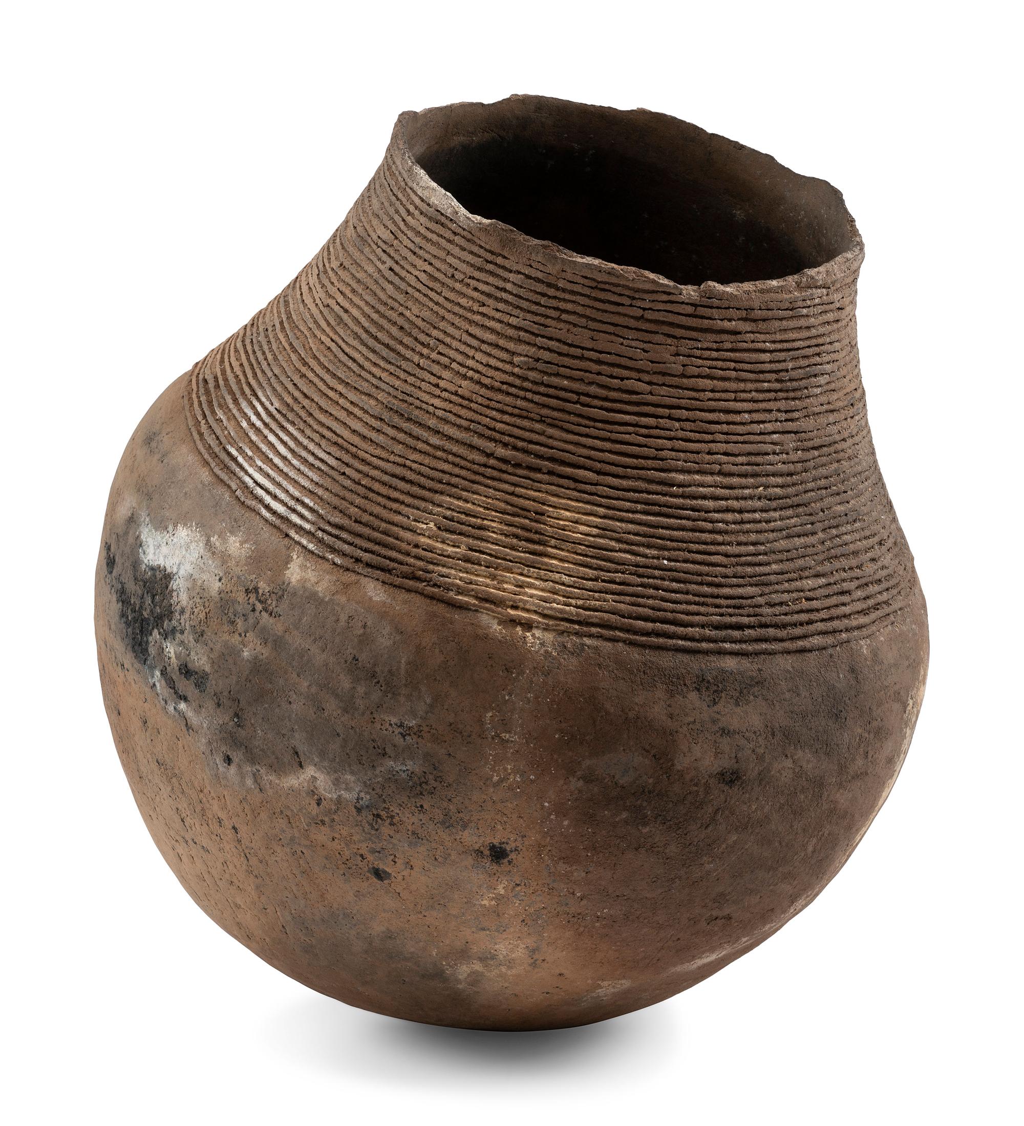 Ancestral Pueblo, Tusayan Corrugated Pottery Jar