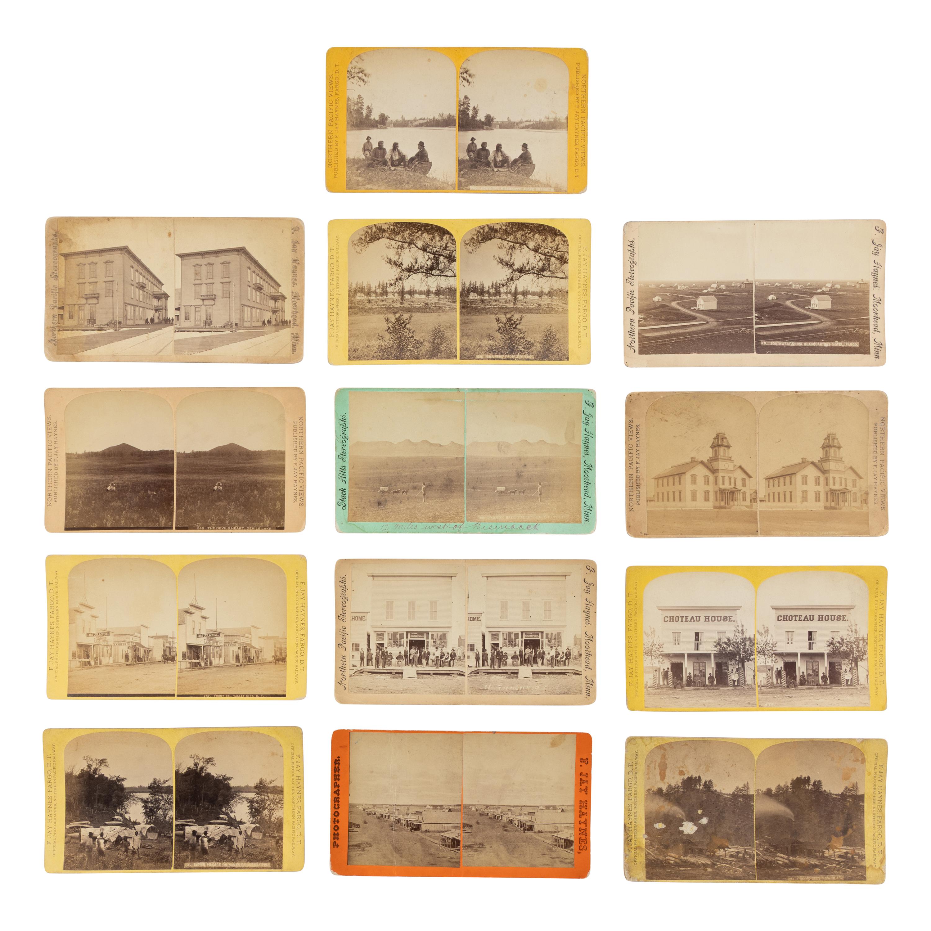 Frank Jay Haynes (American, 1853-1921) — A Group of 13 Stereoviews of the Dakota Territory