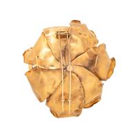 LUZ CAMINO, MOTHER OF PEARL, ENAMEL AND DIAMOND ROSE BROOCH