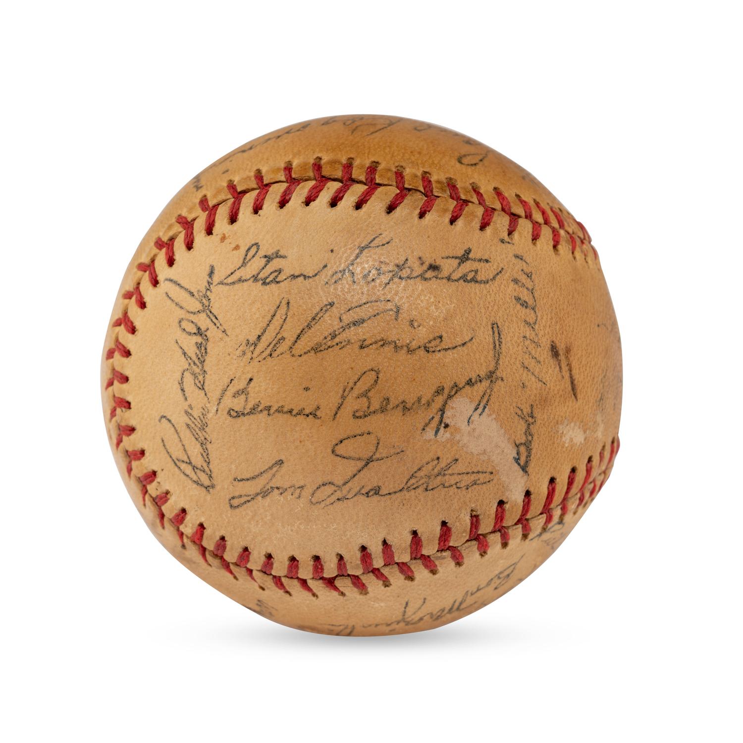 A 1955 Philadelphia Phillies Team Signed Autograph Baseball