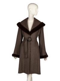 Loro Piana, Cashmere Coat with Mink Trim