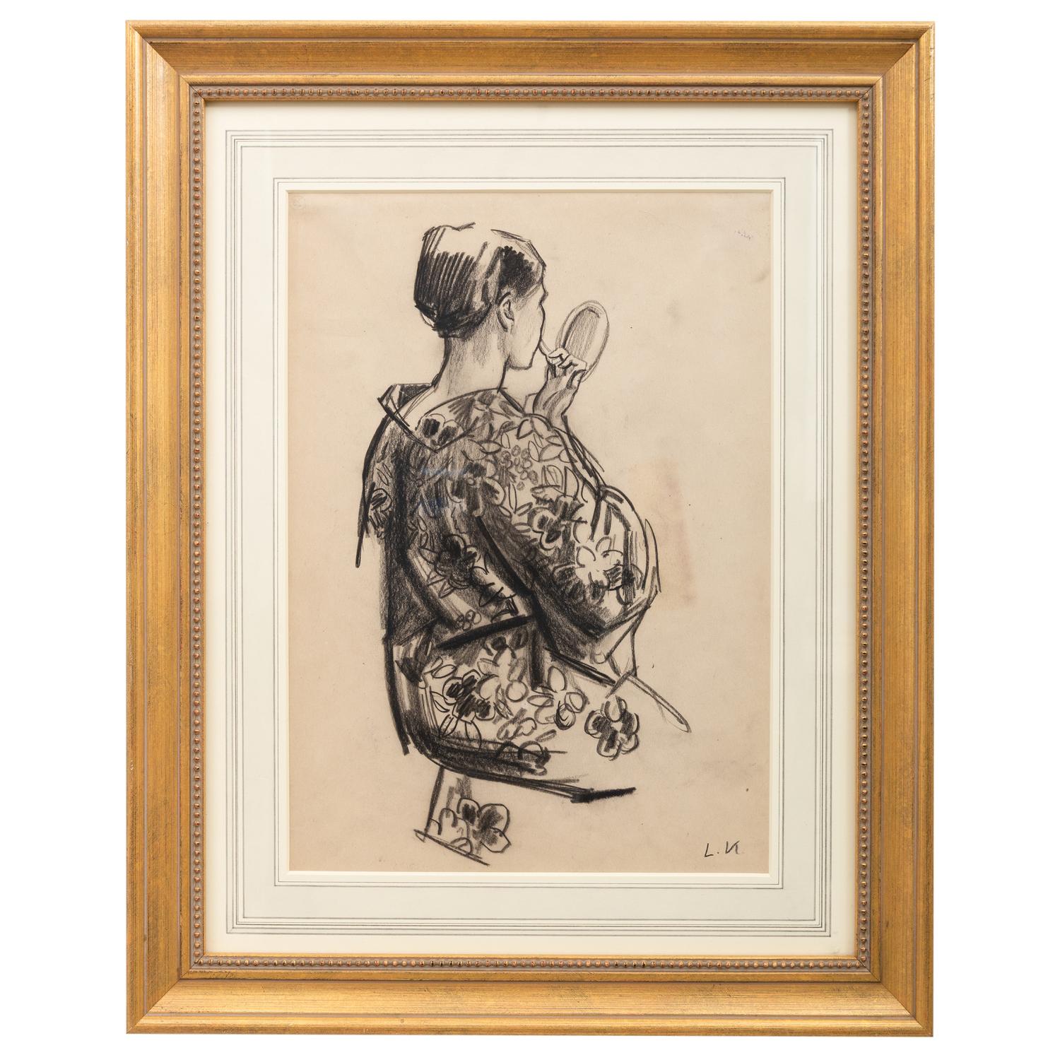 Woman in Kimono; Together with a Companion (Two Works)