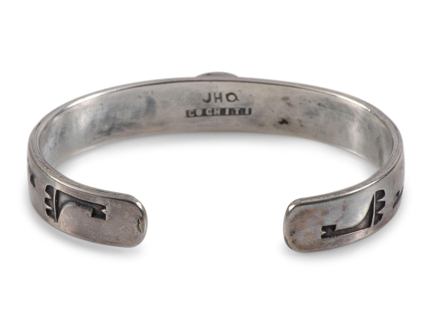 Slender Silver and Turquoise Cuff Bracelet