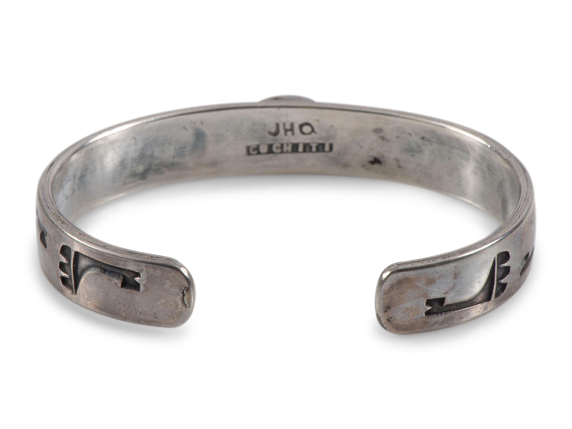 Slender Silver and Turquoise Cuff Bracelet