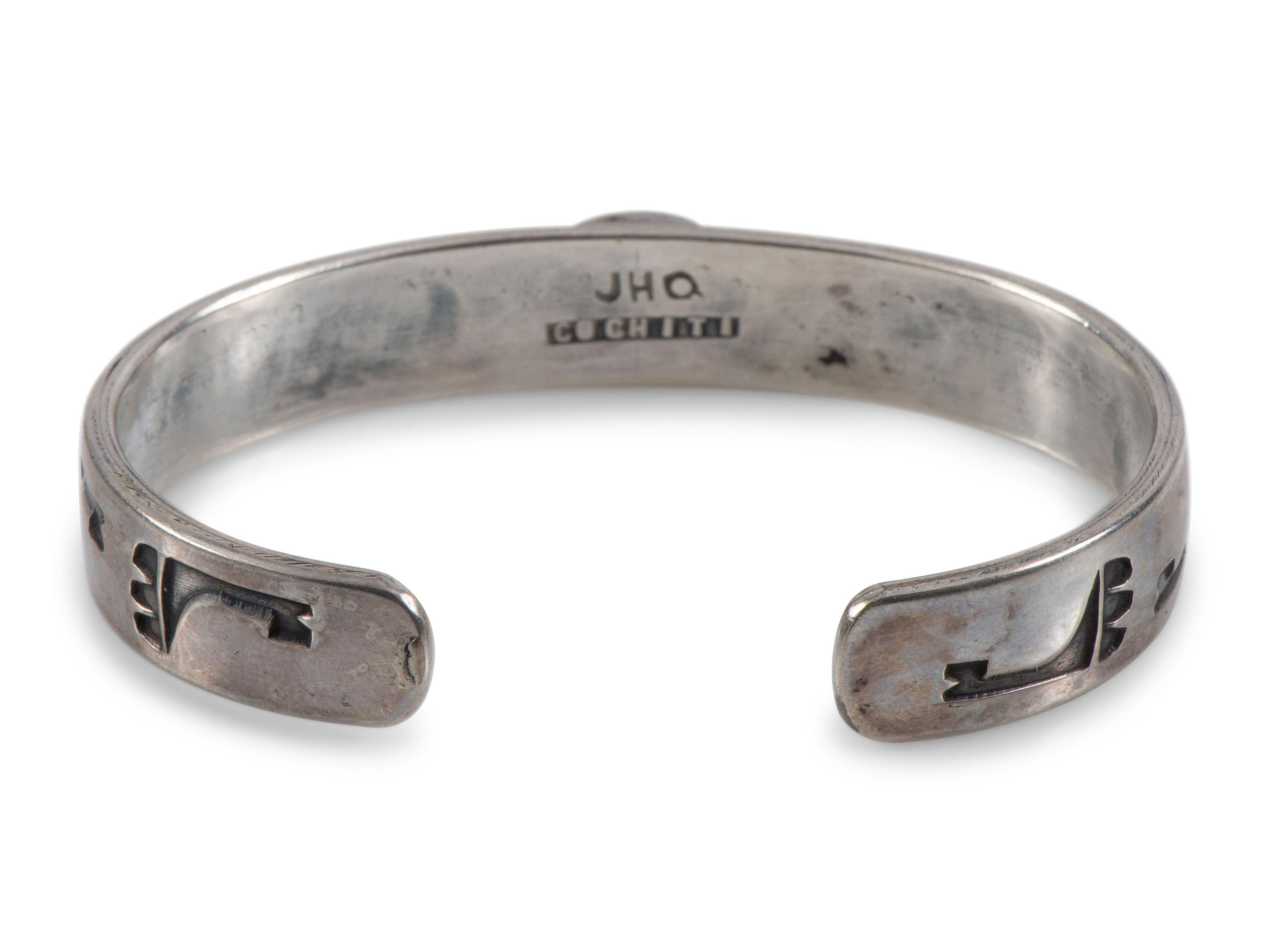 Slender Silver and Turquoise Cuff Bracelet