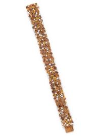 OSCAR HEYMAN, DIAMOND AND COLORED DIAMOND BRACELET