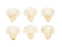 A Group of Six Murano Glass Shell-form Wall Sconces