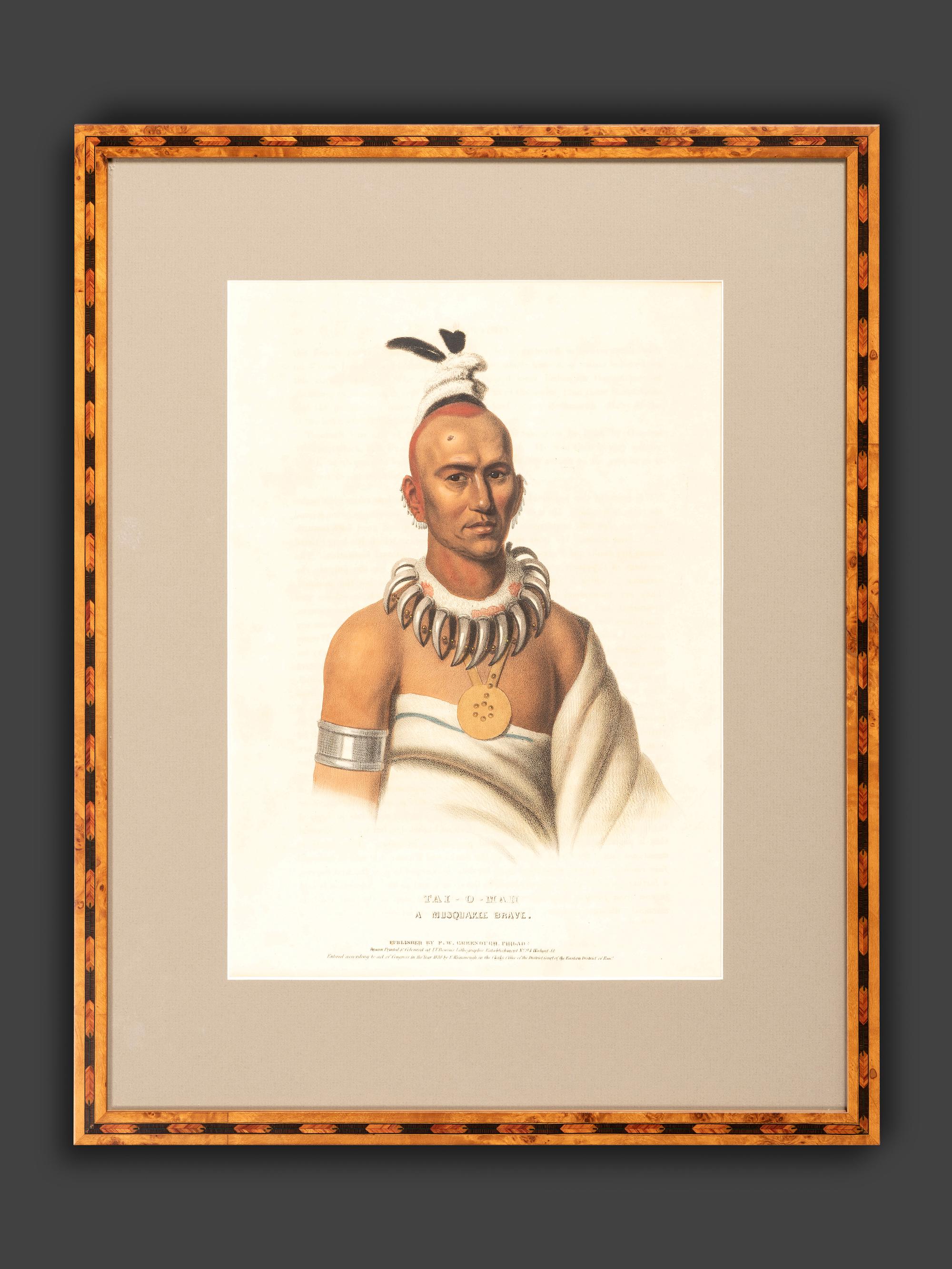 Four Hand-Colored Lithographs by McKenney and Hall