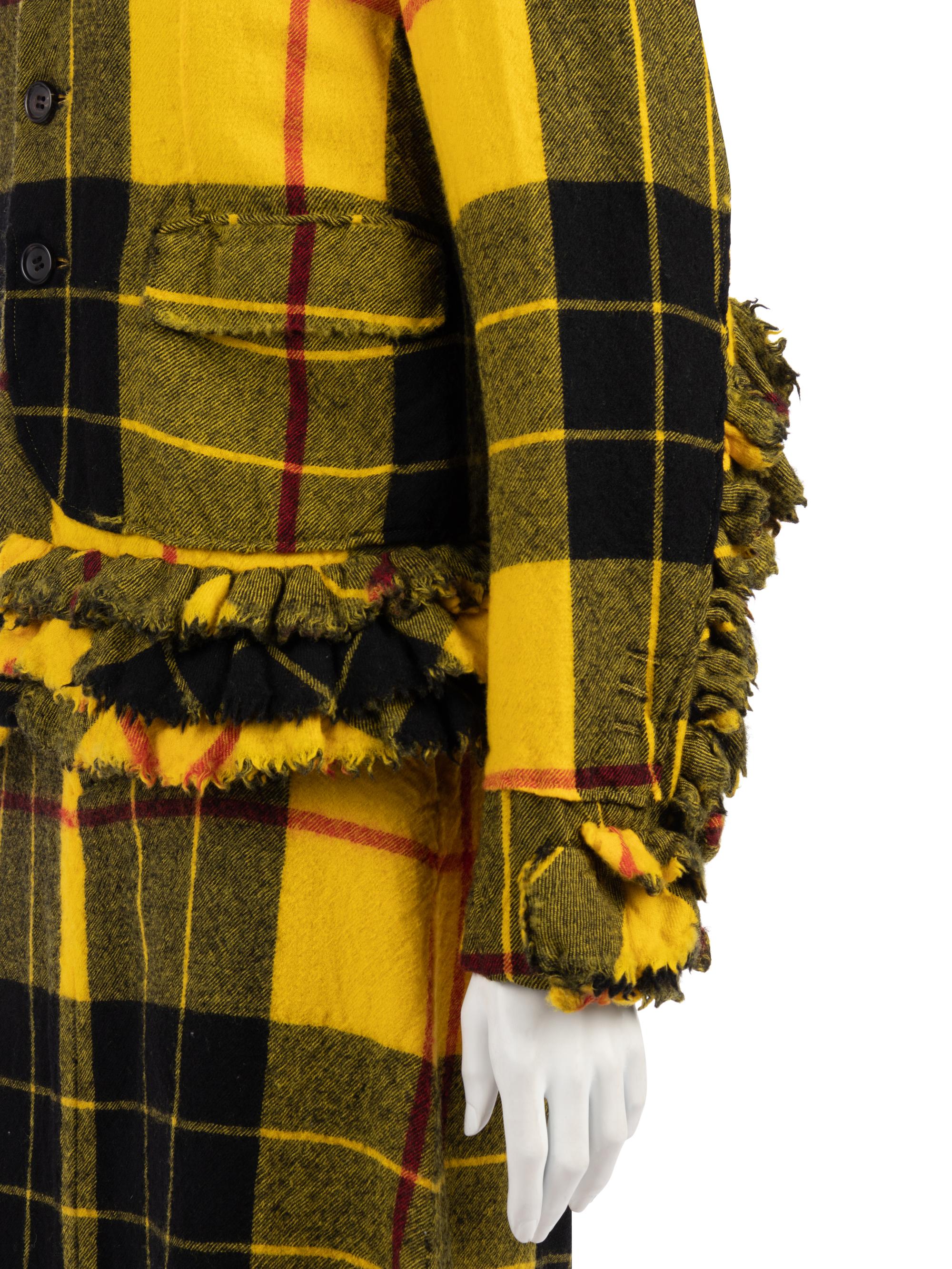 Comme des Garçons Yellow Tartan Plaid Ensemble, Fall 2000