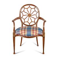 A George III Style Mahogany and Parcel-Gilt Arm Chair
