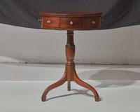 A small Regency inlaid mahogany drum table, circa 1820