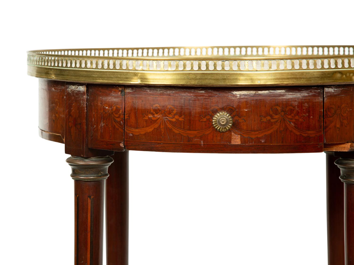 A Louis XVI Style Brass Mounted Gueridon — 19TH CENTURY