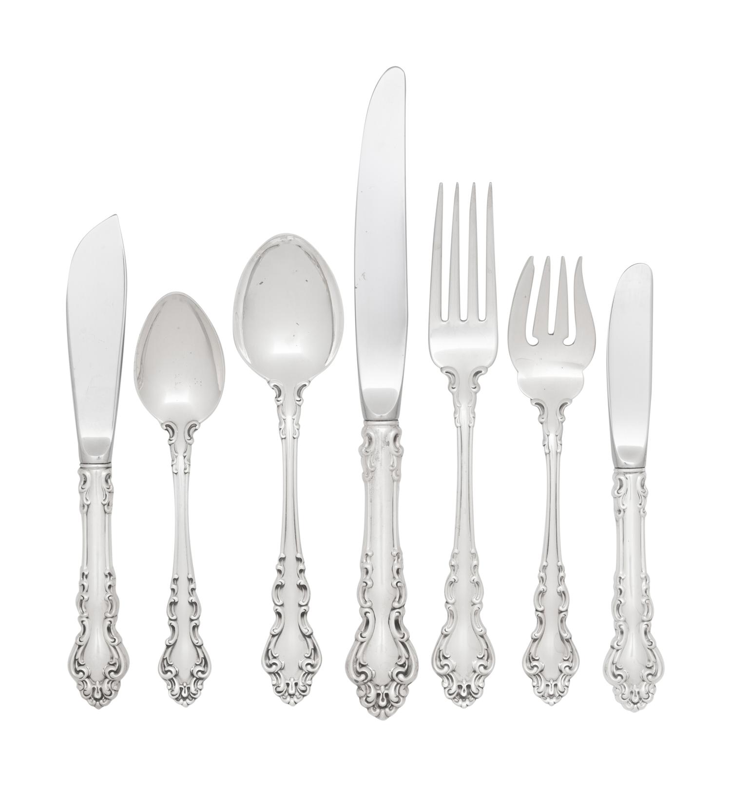 An American Silver Flatware Service
