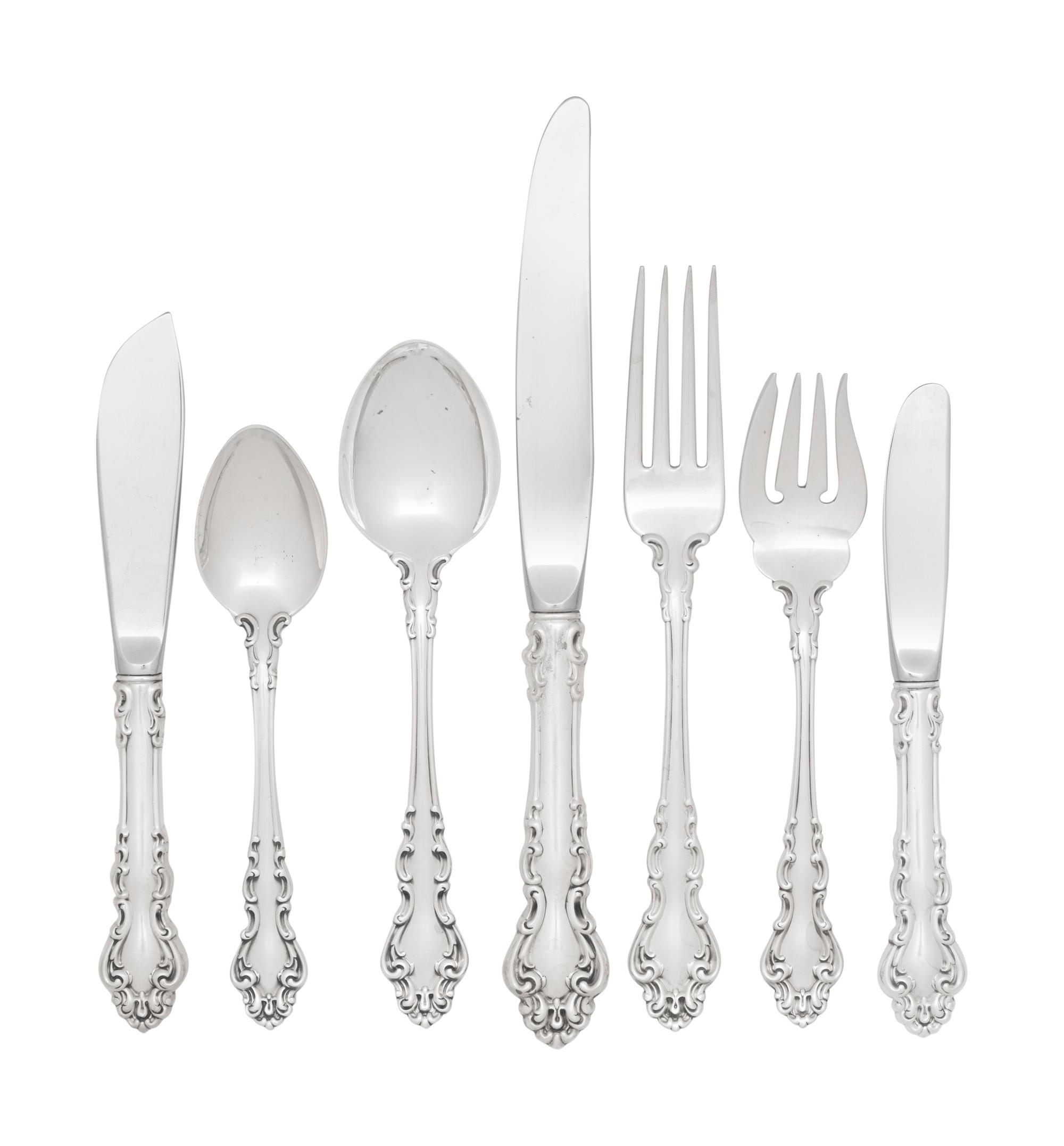 An American Silver Flatware Service
