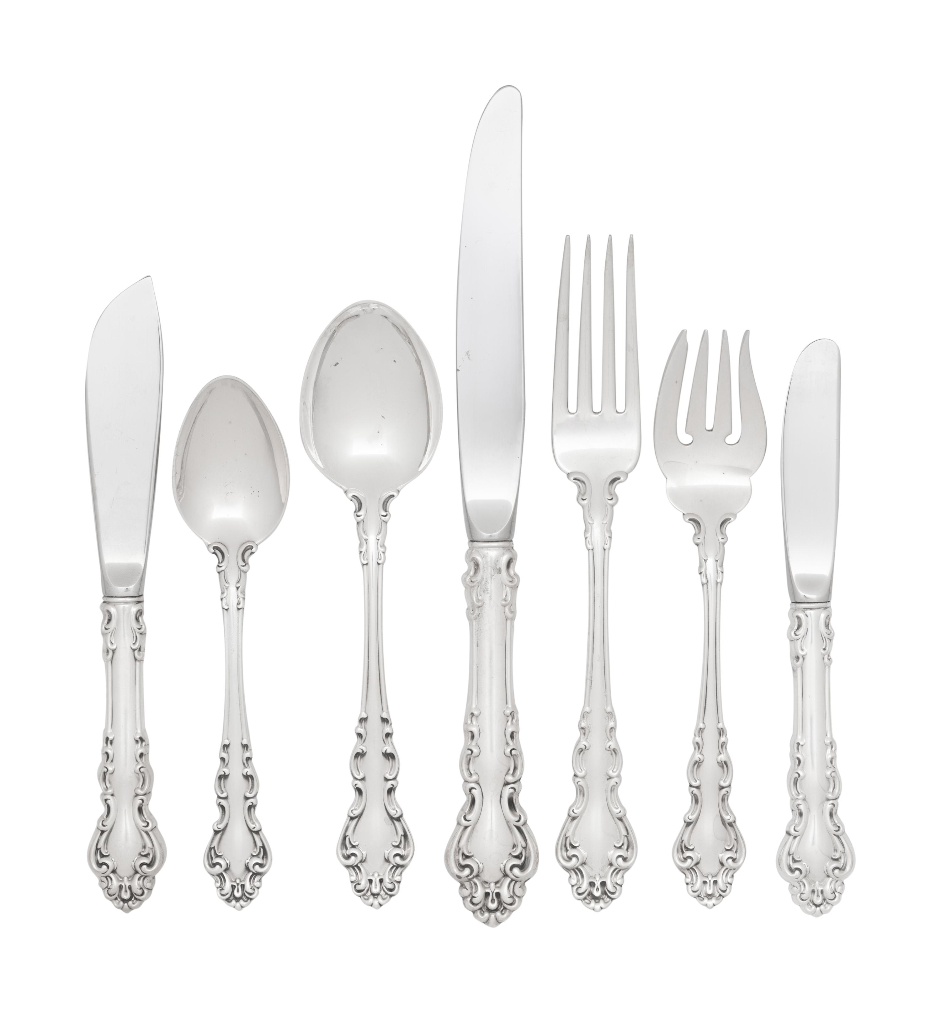 An American Silver Flatware Service
