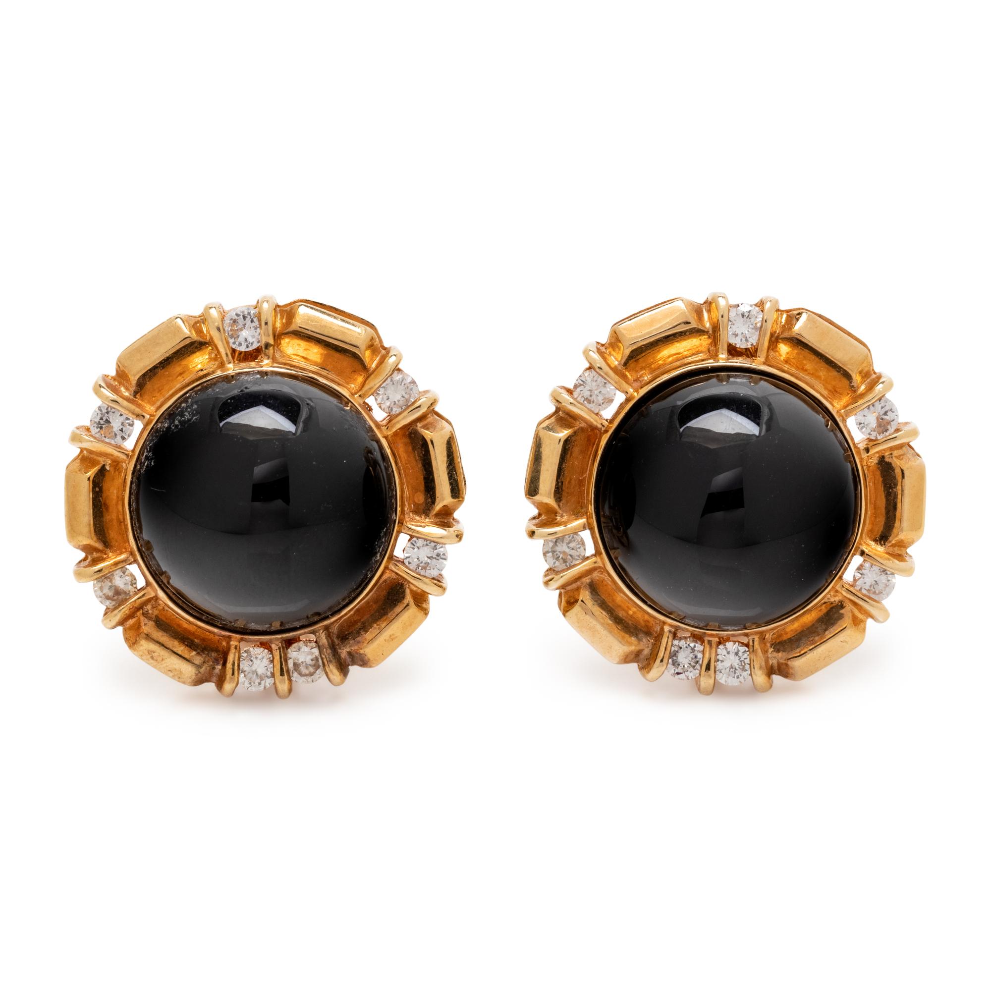 YELLOW GOLD, DIAMOND AND MULTIGEM CONVERTIBLE EARCLIPS
