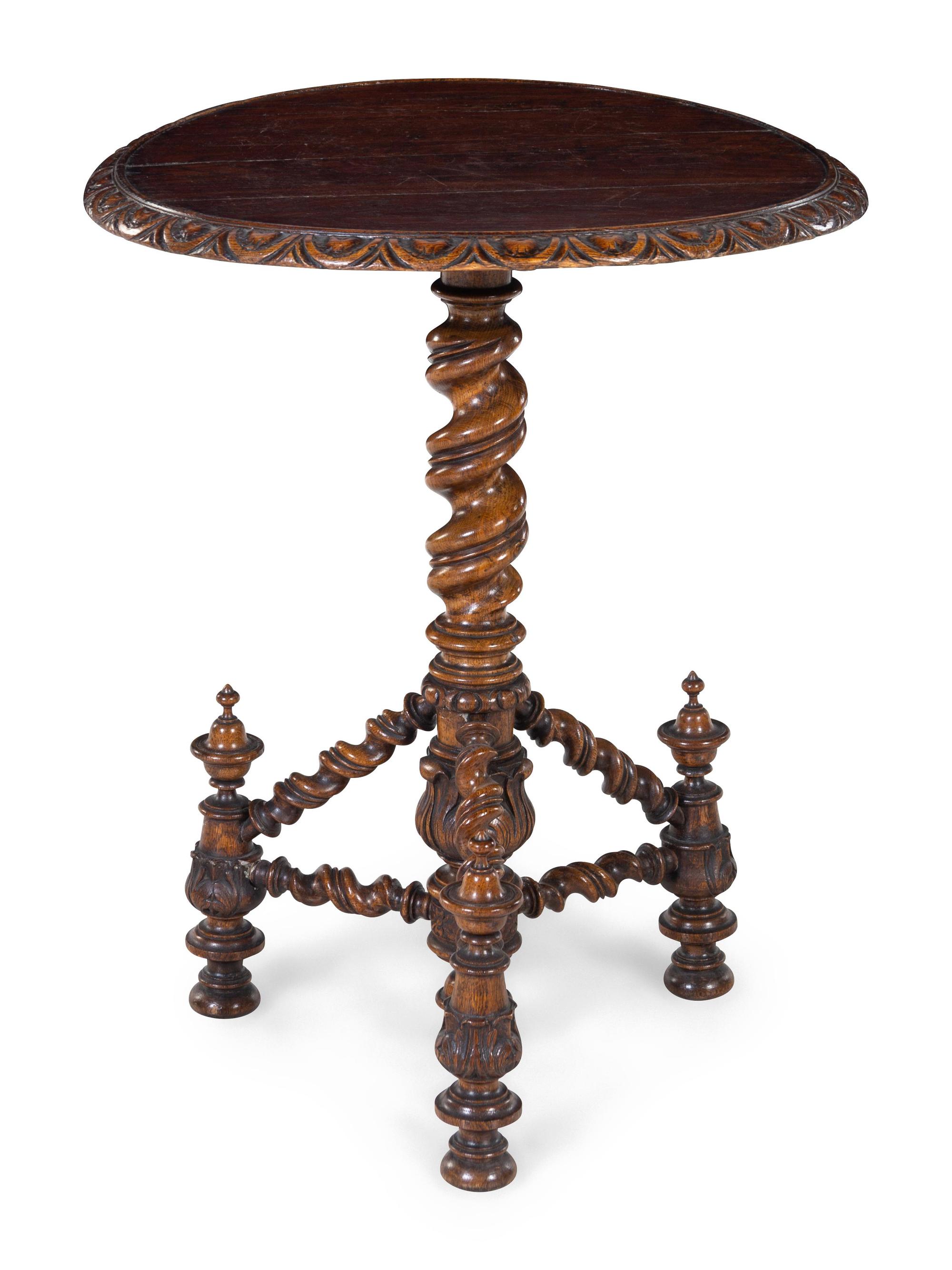 A Northern European Oak End Table