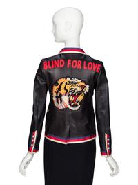 Gucci, Embellished Leather "Blind for Love" Blazer