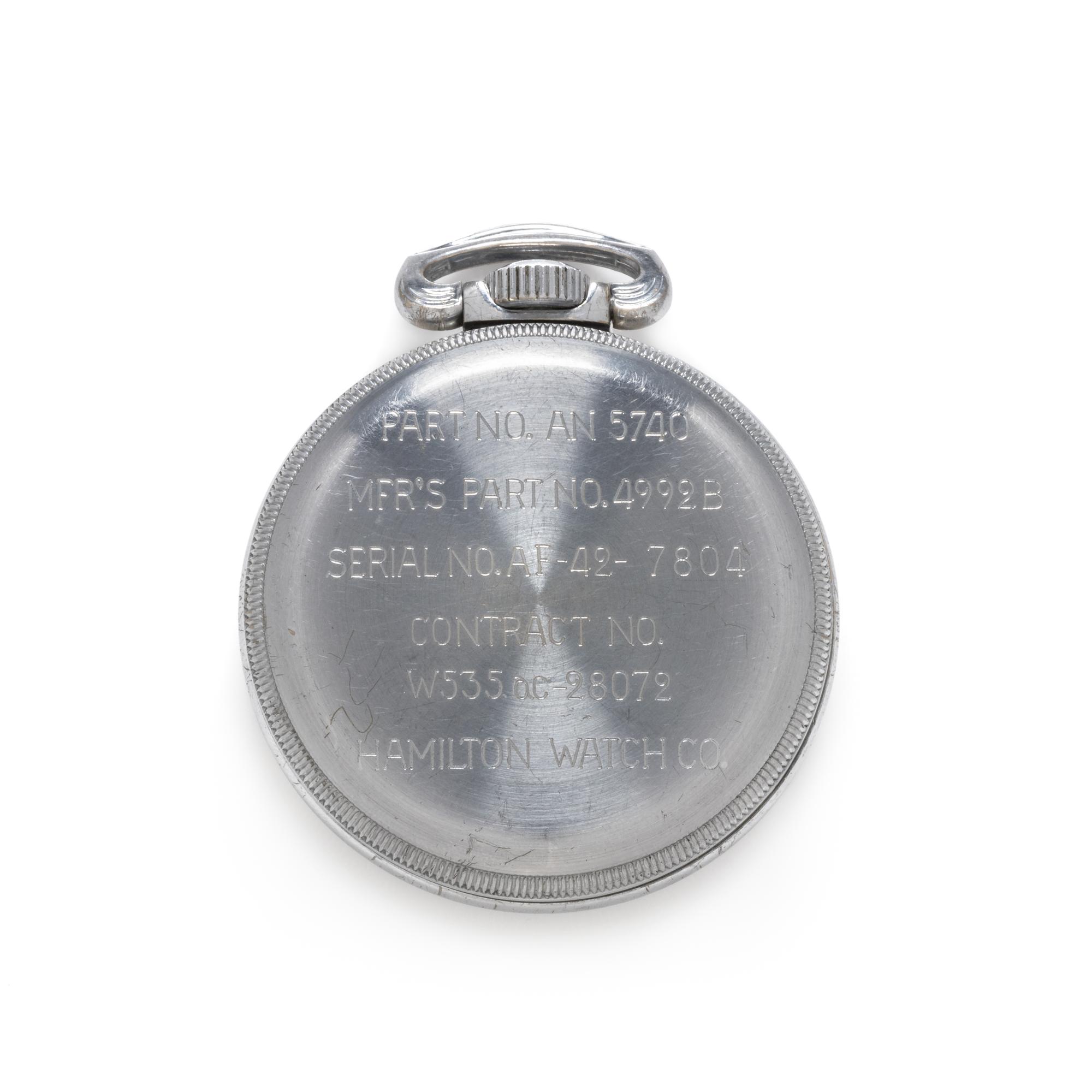 Hamilton, Base Metal Open Face 'Navigation Master' Military Pocket Watch, Circa 1941