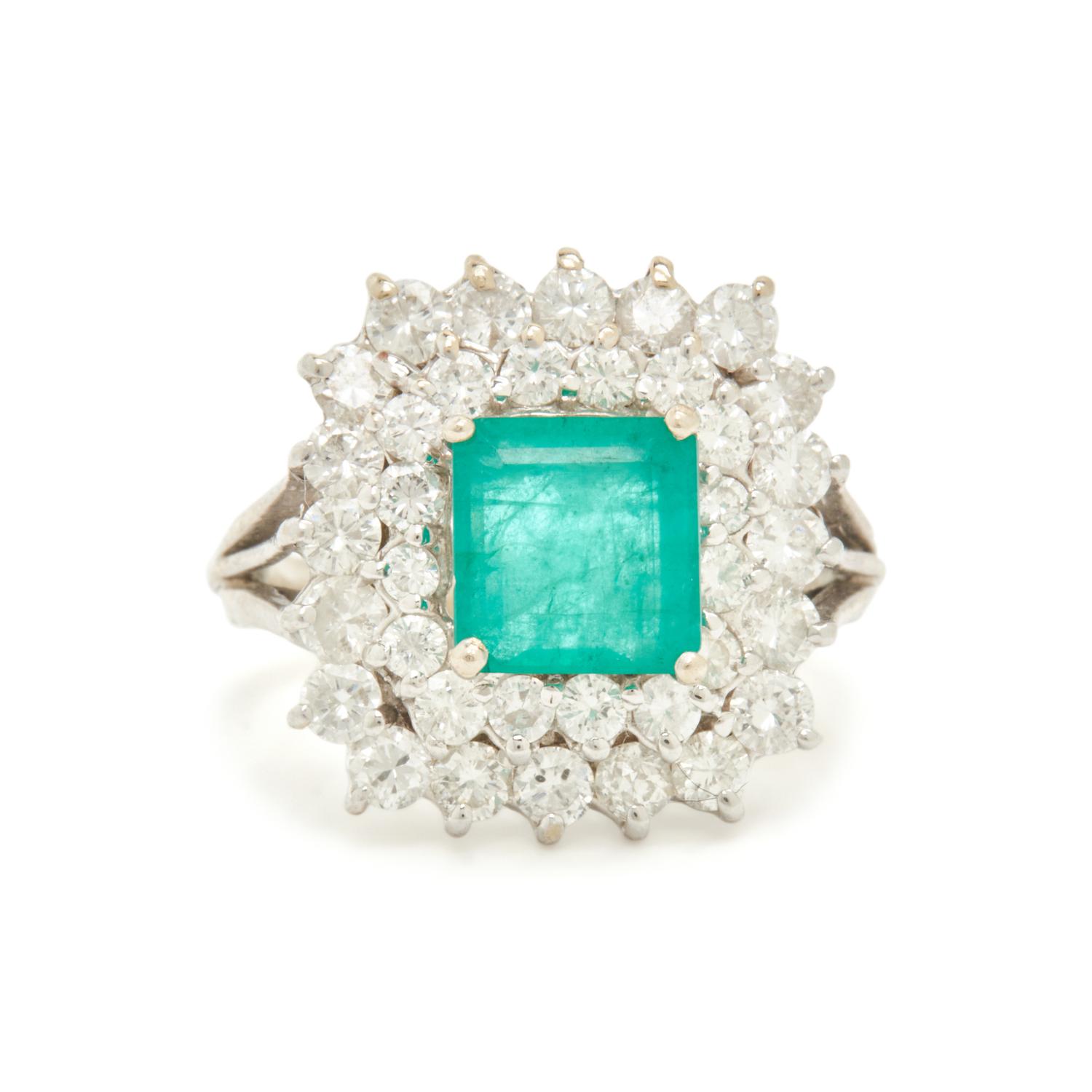 EMERALD AND DIAMOND RING