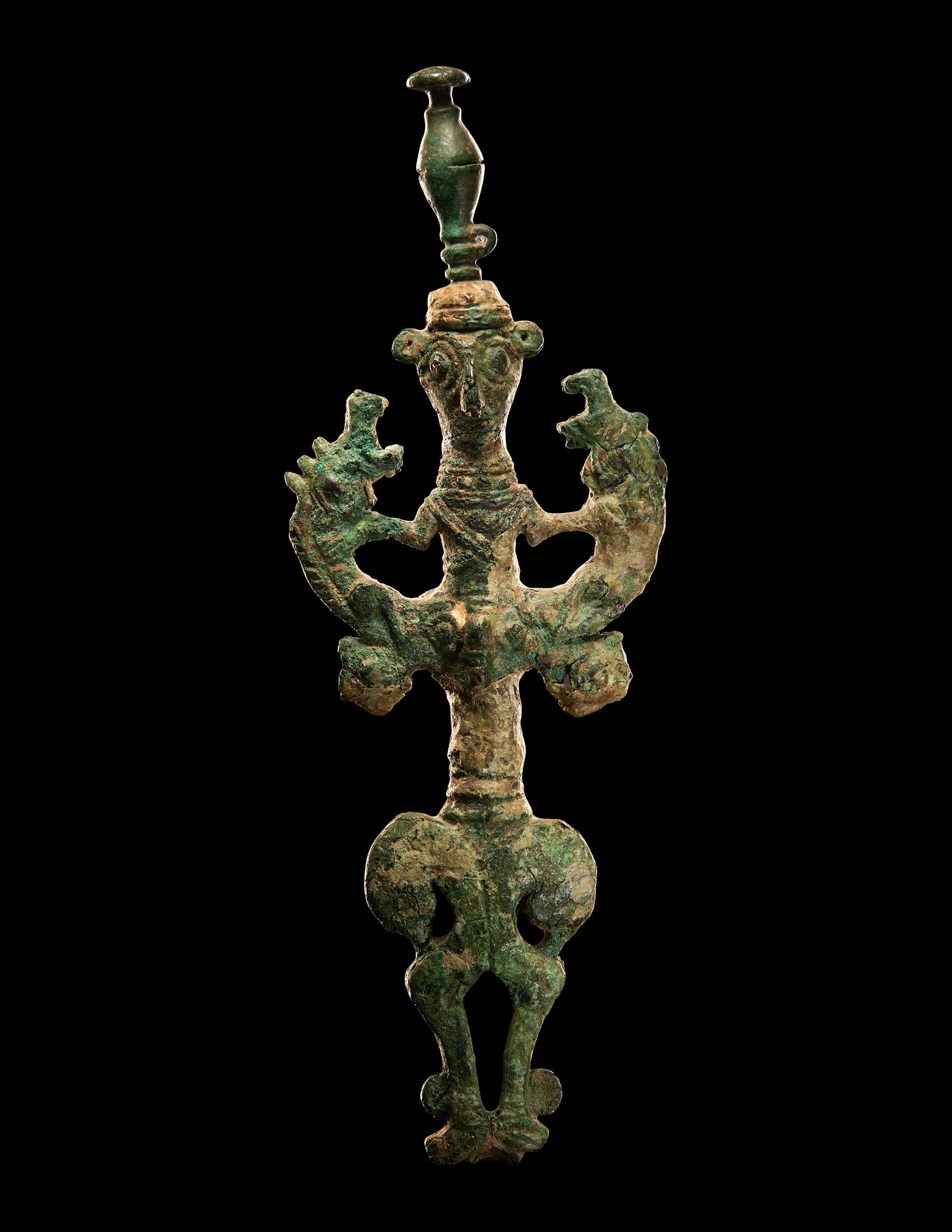 A Luristan Bronze Master of the Animals Finial